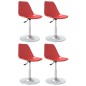 vidaXL Esszimmerstühle 4 Stk. Drehbar Rot PP vidaXL Esszimmerstühle 4 Stk. Drehbar Rot PP