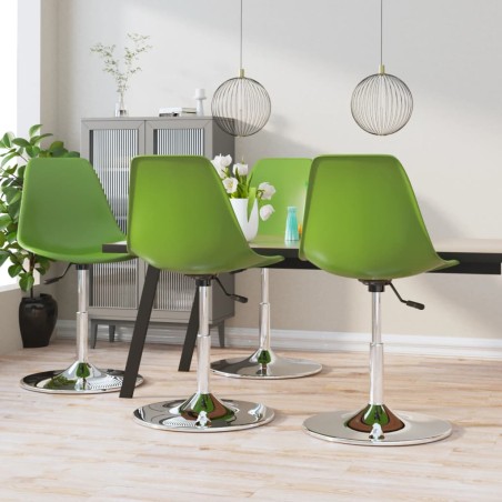 vidaXL Esszimmerstühle 4 Stk. Drehbar Grün PP