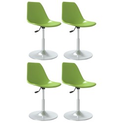 vidaXL Esszimmerstühle 4 Stk. Drehbar Grün PP