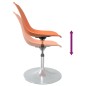 vidaXL Esszimmerstühle 2 Stk. Drehbar Orange PP vidaXL Esszimmerstühle 2 Stk. Drehbar Orange PP