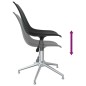 vidaXL Esszimmerstühle 2 Stk. Drehbar Weiß PP vidaXL Esszimmerstühle 2 Stk. Drehbar Weiß PP