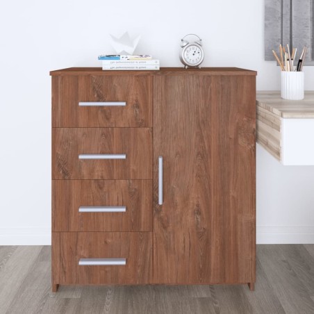 vidaXL Sideboard Braun Eiche-Optik 79x35x88 cm Holzwerkstoff