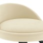 Barhocker 2 Stk. Creme Samt Barhocker 2 Stk. Creme Samt