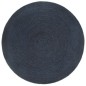 vidaXL Wendeteppich Geflochten Marineblau und Natur 180 cm Jute Rund vidaXL Wendeteppich Geflochten Marineblau und Natur 180 cm Jute Rund