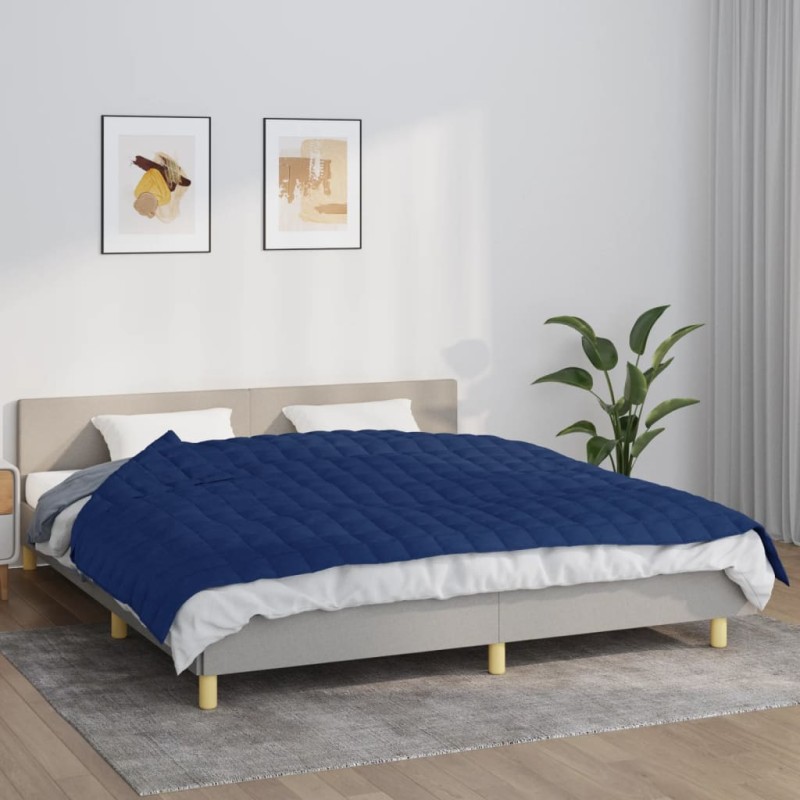 vidaXL Gewichtsdecke Blau 155x220 cm 7 kg Stoff vidaXL Gewichtsdecke Blau 155x220 cm 7 kg Stoff