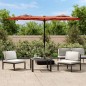 vidaXL Doppelsonnenschirm mit LEDs Terrakotta 316x240 cm vidaXL Doppelsonnenschirm mit LEDs Terrakotta 316x240 cm