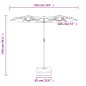vidaXL Doppelsonnenschirm mit LEDs Terrakotta 316x240 cm vidaXL Doppelsonnenschirm mit LEDs Terrakotta 316x240 cm