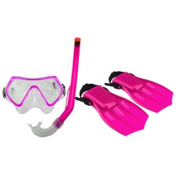 Waimea Junior-Tauchset mit Maske/Schnorchel/Schwimmflossen 34-38 Rosa/Schwarz 88DS