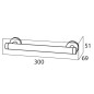 Tiger Haltegriff Boston 30 cm Silber 297720946 Tiger Haltegriff Boston 30 cm Silber 297720946