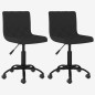 Esszimmerstühle 2 Stk. Drehbar Schwarz Samt Esszimmerstühle 2 Stk. Drehbar Schwarz Samt