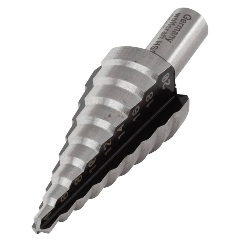 wolfcraft Stufenbohrer 8 mm 4-20 mm HSS Grau 2515000 wolfcraft Stufenbohrer 8 mm 4-20 mm HSS Grau 2515000