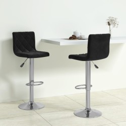 vidaXL Barhocker 2 Stk. Schwarz Samt 