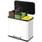 Hailo Tretmülleimer Oko Trio Plus Größe L 3×9L Weiß 0633-230 Hailo Tretmülleimer Oko Trio Plus Größe L 3×9L Weiß 0633-230