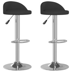 vidaXL Barhocker 2 Stk. Schwarz Kunstleder 