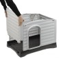 Ferplast Hundehütte Villa 90 Grau 88 x 72 x 65 cm 87255099 Ferplast Hundehütte Villa 90 Grau 88 x 72 x 65 cm 87255099