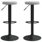 Barhocker 2 Stk. Hellgrau Samt Barhocker 2 Stk. Hellgrau Samt