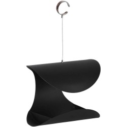 Esschert Design Hängendes Vogelfutterhaus Schwarz L FB438