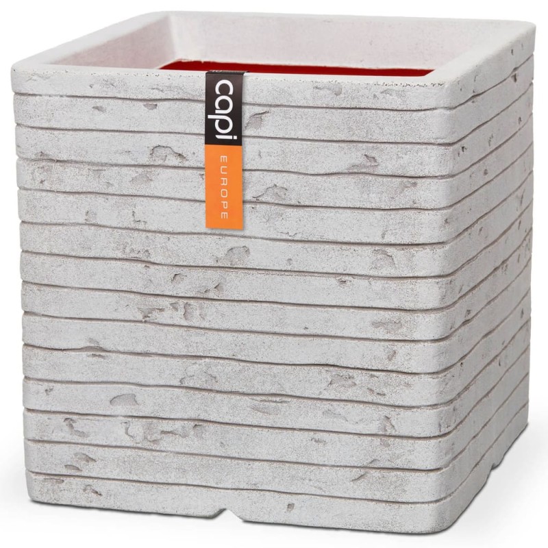 Capi Blumentopf Nature Row Quadratisch 30 x 30 cm Elfenbein KRWI902 Capi Blumentopf Nature Row Quadratisch 30 x 30 cm Elfenbein KRWI902