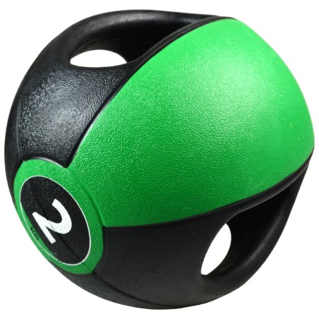 Pure2Improve Medizinball mit Griffen 2 kg Grün P2I201980
