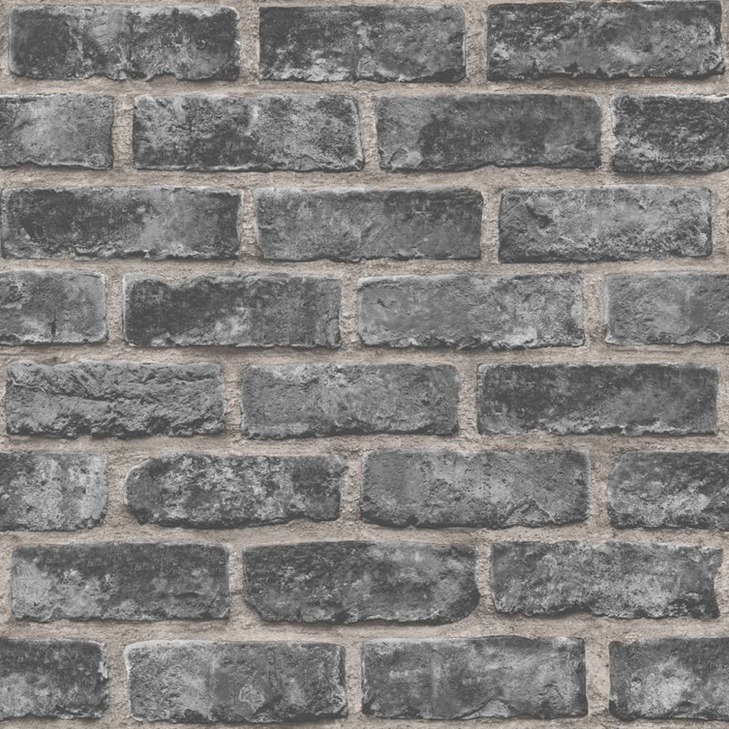 DUTCH WALLCOVERINGS Tapete Ziegel Schwarz DUTCH WALLCOVERINGS Tapete Ziegel Schwarz