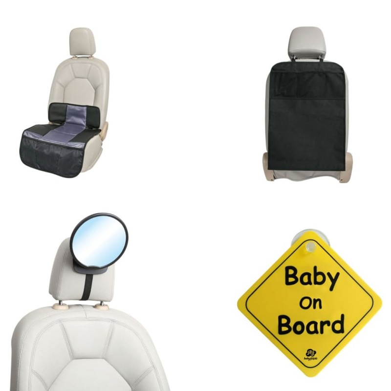 A3 Baby & Kids 4-tlg. Baby-Autozubehör-Set Schwarz A3 Baby & Kids 4-tlg. Baby-Autozubehör-Set Schwarz