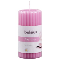 Bolsius Geriffelte Duft-Stumpenkerzen 6 Stk.120 x 58 mm Magnolie