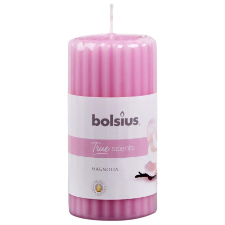 Bolsius Geriffelte Duft-Stumpenkerzen 6 Stk.120 x 58 mm Magnolie