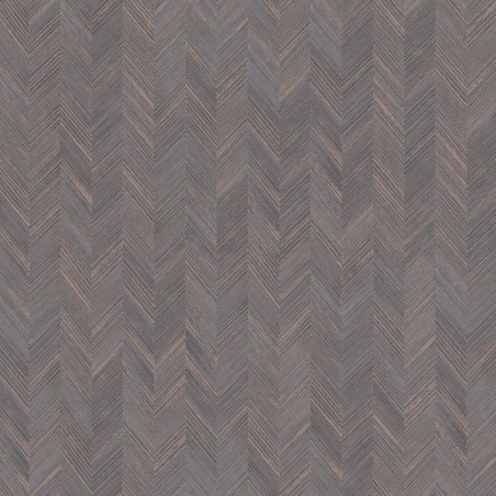 DUTCH WALLCOVERINGS Tapete Fischgrätmuster Braun und Golden