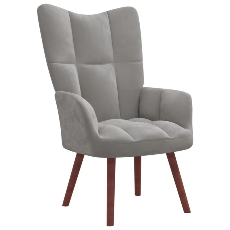 vidaXL Relaxsessel Hellgrau Samt vidaXL Relaxsessel Hellgrau Samt
