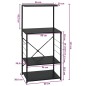 vidaXL Mikrowellenregal Schwarz 60x39,6x123 cm Holzwerkstoff vidaXL Mikrowellenregal Schwarz 60x39,6x123 cm Holzwerkstoff