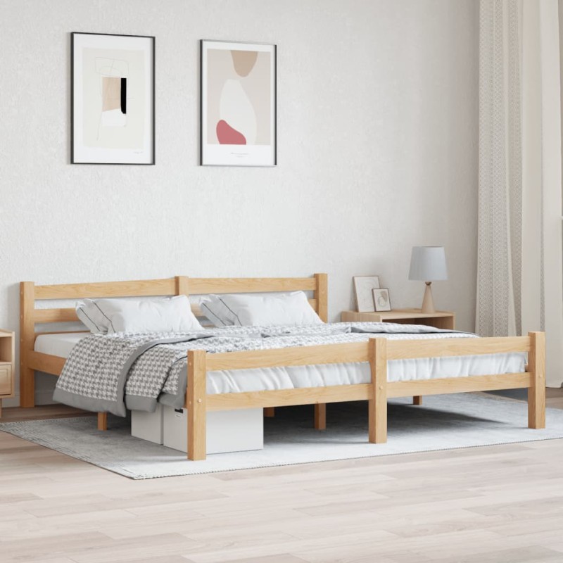 vidaXL Massivholzbett Kiefer 180x200 cm vidaXL Massivholzbett Kiefer 180x200 cm