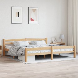 vidaXL Massivholzbett Kiefer 200x200 cm