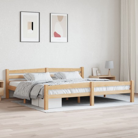 vidaXL Massivholzbett Kiefer 200x200 cm