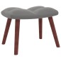 vidaXL Relaxsessel mit Hocker Hellgrau Samt vidaXL Relaxsessel mit Hocker Hellgrau Samt