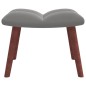 vidaXL Relaxsessel mit Hocker Hellgrau Samt vidaXL Relaxsessel mit Hocker Hellgrau Samt