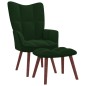 vidaXL Relaxsessel mit Hocker Dunkelgrün Samt vidaXL Relaxsessel mit Hocker Dunkelgrün Samt