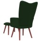 vidaXL Relaxsessel mit Hocker Dunkelgrün Samt vidaXL Relaxsessel mit Hocker Dunkelgrün Samt