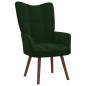 vidaXL Relaxsessel mit Hocker Dunkelgrün Samt vidaXL Relaxsessel mit Hocker Dunkelgrün Samt