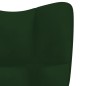 vidaXL Relaxsessel mit Hocker Dunkelgrün Samt vidaXL Relaxsessel mit Hocker Dunkelgrün Samt