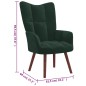 vidaXL Relaxsessel mit Hocker Dunkelgrün Samt vidaXL Relaxsessel mit Hocker Dunkelgrün Samt