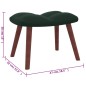 vidaXL Relaxsessel mit Hocker Dunkelgrün Samt vidaXL Relaxsessel mit Hocker Dunkelgrün Samt