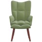 vidaXL Relaxsessel mit Hocker Hellgrün Samt vidaXL Relaxsessel mit Hocker Hellgrün Samt