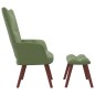 vidaXL Relaxsessel mit Hocker Hellgrün Samt vidaXL Relaxsessel mit Hocker Hellgrün Samt