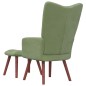 vidaXL Relaxsessel mit Hocker Hellgrün Samt vidaXL Relaxsessel mit Hocker Hellgrün Samt