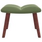 vidaXL Relaxsessel mit Hocker Hellgrün Samt vidaXL Relaxsessel mit Hocker Hellgrün Samt