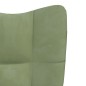 vidaXL Relaxsessel mit Hocker Hellgrün Samt vidaXL Relaxsessel mit Hocker Hellgrün Samt