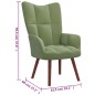 vidaXL Relaxsessel mit Hocker Hellgrün Samt vidaXL Relaxsessel mit Hocker Hellgrün Samt