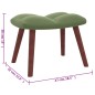 vidaXL Relaxsessel mit Hocker Hellgrün Samt vidaXL Relaxsessel mit Hocker Hellgrün Samt