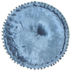 vidaXL Pouf Rund Samt 40x20 cm Blau