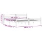 vidaXL Massivholzbett Weiß Kiefer 200x200 cm vidaXL Massivholzbett Weiß Kiefer 200x200 cm